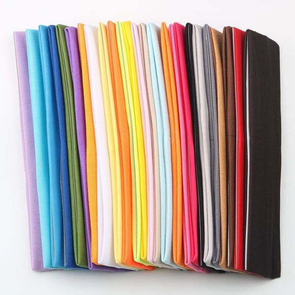 25pcs Yoga Headbands Elastic Sports Headbands for Women Men Girls Workout